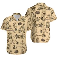 Amazing Pirate Skull Hawaiian Aloha Shirt Hawaiian — Chemises décontractées pour hommes