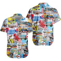 I Love Maine Summer 3d Hawaii Shirt