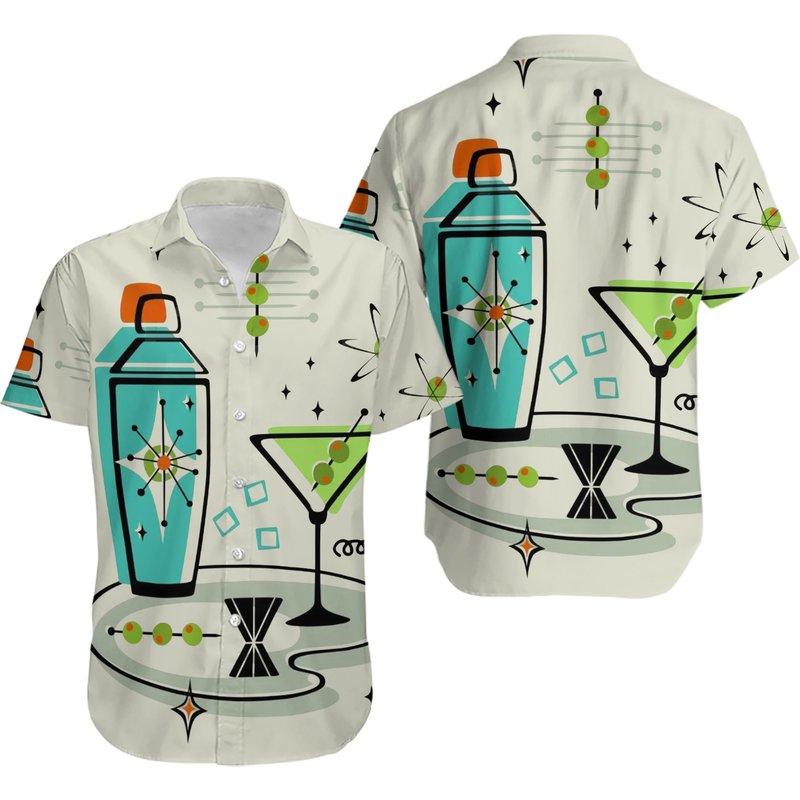 Cocktails Casual Hawaiian Shirt — Chemises décontractées pour hommes