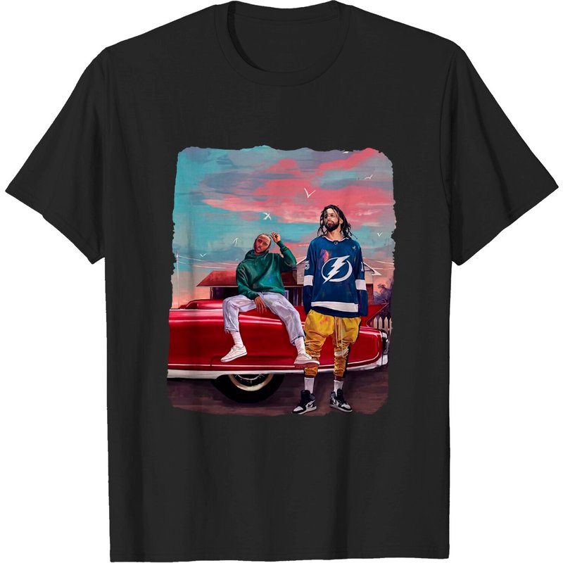 Vintage J Cole & Kendrick Lamar Shirt — T-shirts pour hommes