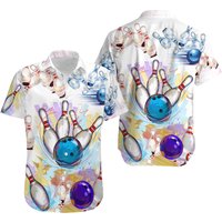 Bowling Art Color Style Hawaiian Shirt