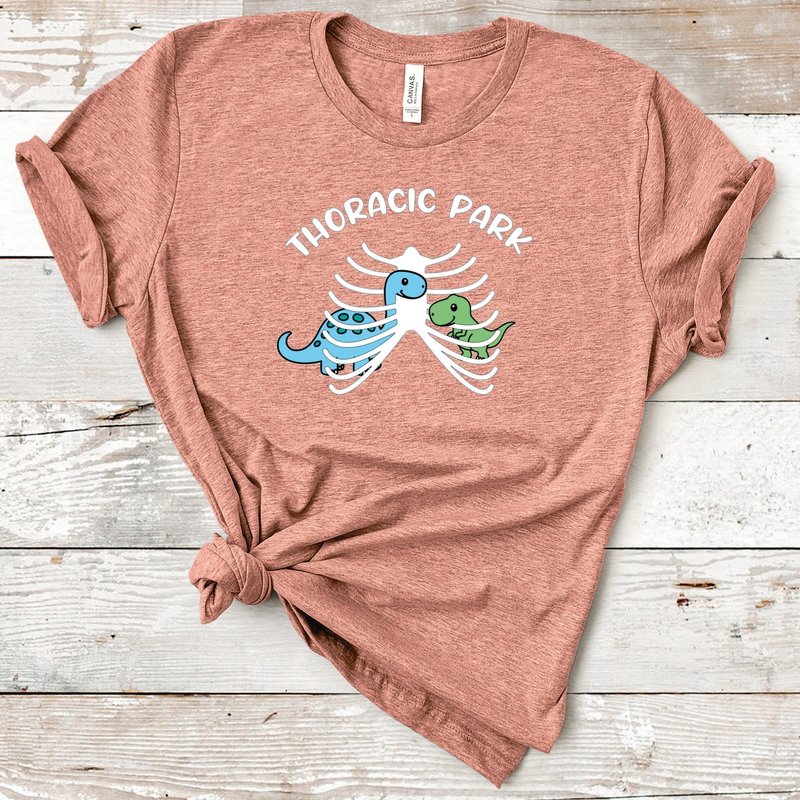 Thoracic Park Shirt, Nursing Dinosaur T-shirt — Mens T Shirts