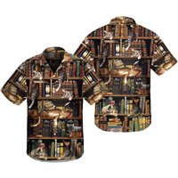 Book And Cat Sleep Hawaiian Shirt