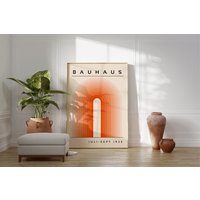 Bauhaus Orange Art Décor Print — Affiches et impressions