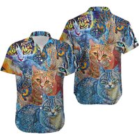Cat Mosaic Amazing Hawaiian Shirt — Chemises décontractées pour hommes