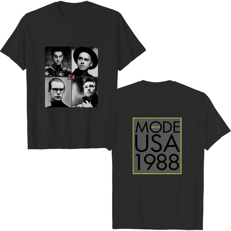 Depeche Mode Usa Tour 1988 2 Side White Tshirt — T-shirts pour hommes