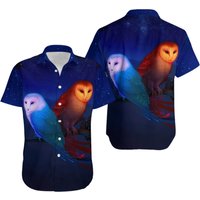 Couple Owl Hawaiian Shirt — Chemises décontractées pour hommes