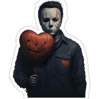 Horror Valentine, Michael Myers, Gift For Sticking, Horror Sticker — Stickers & Decals