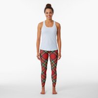 Royal Stewart Tartan Cross Plaid Leggings — Legging femme