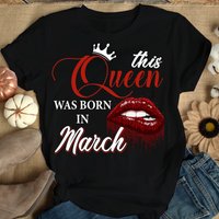 This Queen Was Born In March Shirts, Birthday T-shirts — T-shirts pour hommes