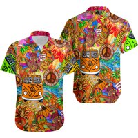 Hippie Pumpkins Mix Color Hawaiian Shirt