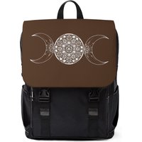Triple Moon Pentacle Mandala Unisex Casual Shoulder Backpack