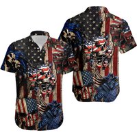 America Skull Hawaiian Shirt