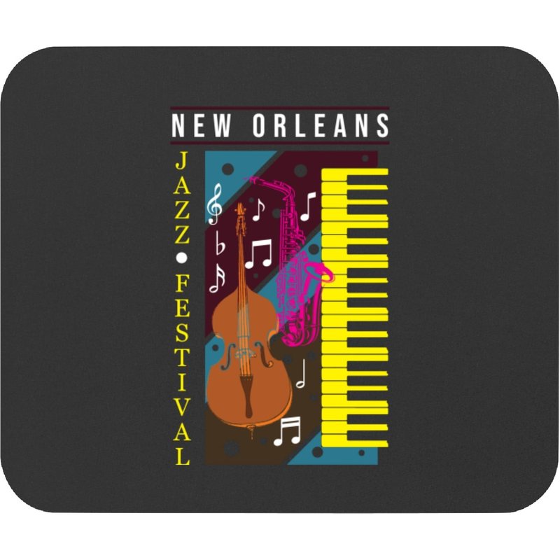Jazz Music New Orleans Music Festival Musical Souvenir Mouse Pads — Tapis de souris et sous-mains