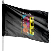 Jazz Music New Orleans Music Festival Musical Souvenir House Flags — Drapeaux décoratifs