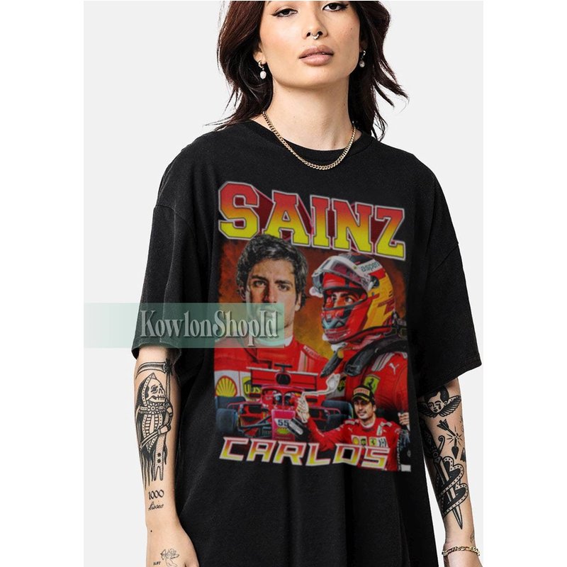 Carlos Sainz Shirt Driver Racing Championship Formula Racing Tshirt — T-shirts pour hommes