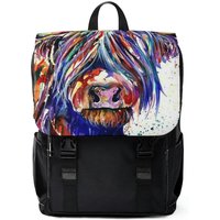Highland Cow Unisex Casual Shoulder Backpack