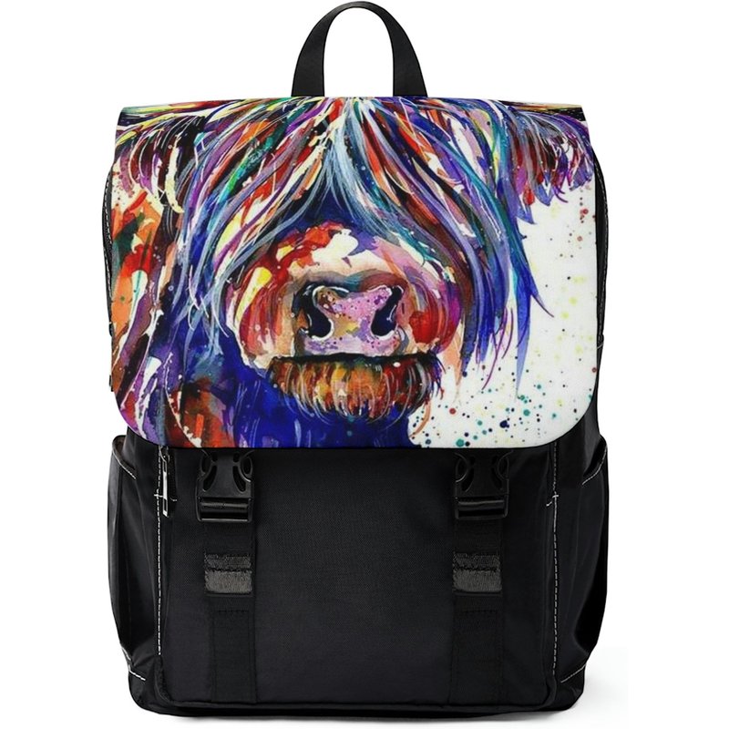 Highland Cow Unisex Casual Shoulder Backpack — Sacs à dos décontractés