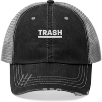 Funny Trash Distressed Trucker Hats Humor & Novelty Trucker Hats