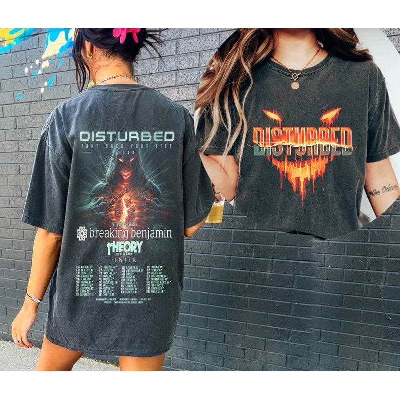 Distured Band The North America 2023 Shirt, The North Ameerica Tour 2023 Shirt — T-shirts pour hommes
