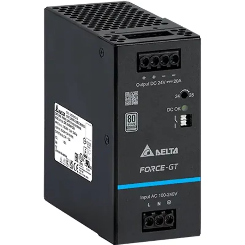 Delta DRF-48V480W1GBA | 480-Watt 48V 10A DIN Rail Power Supply — Blocs d'alimentation