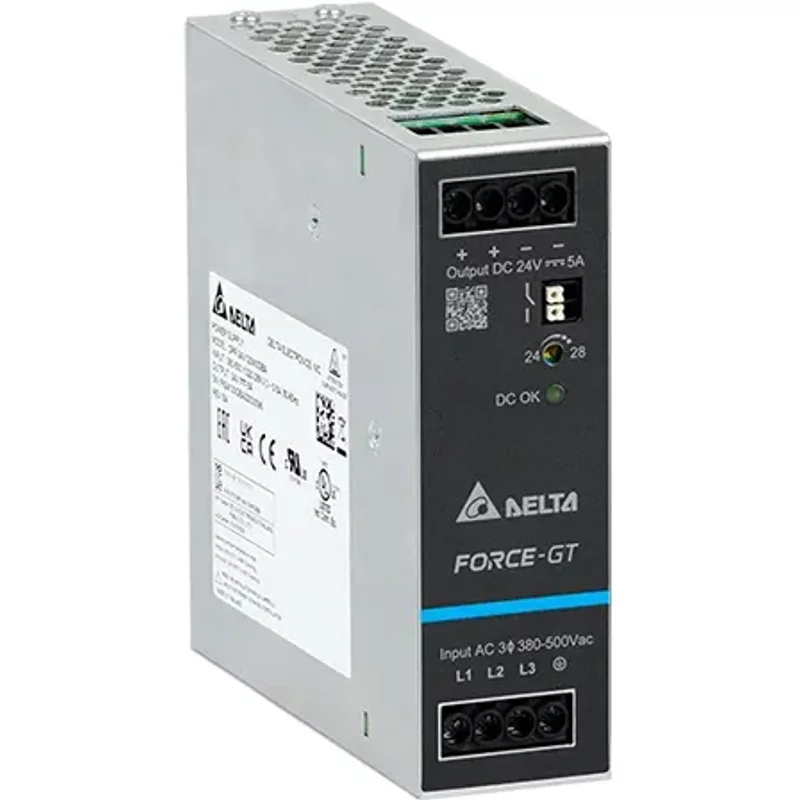 Delta DRF-24V120W3GBA | 120-Watt 24V 5A DIN Rail Power Supply — Blocs d'alimentation