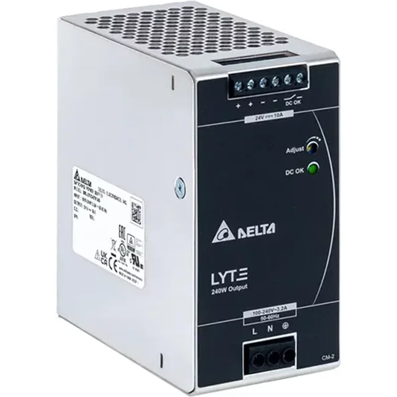 Delta DRL-24V240W1AA | 240-Watt 24V 10A DIN Rail Power Supply — Blocs d'alimentation