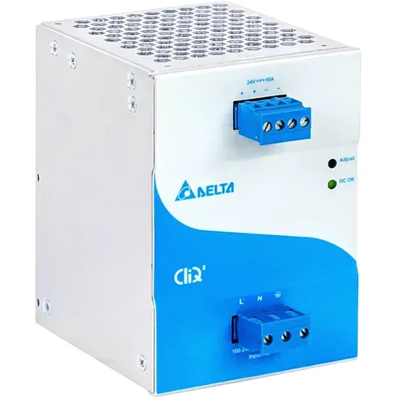 Delta DRP024V240W1BN | 240-Watt 24V 10A DIN Rail Power Supply — Power Supplies