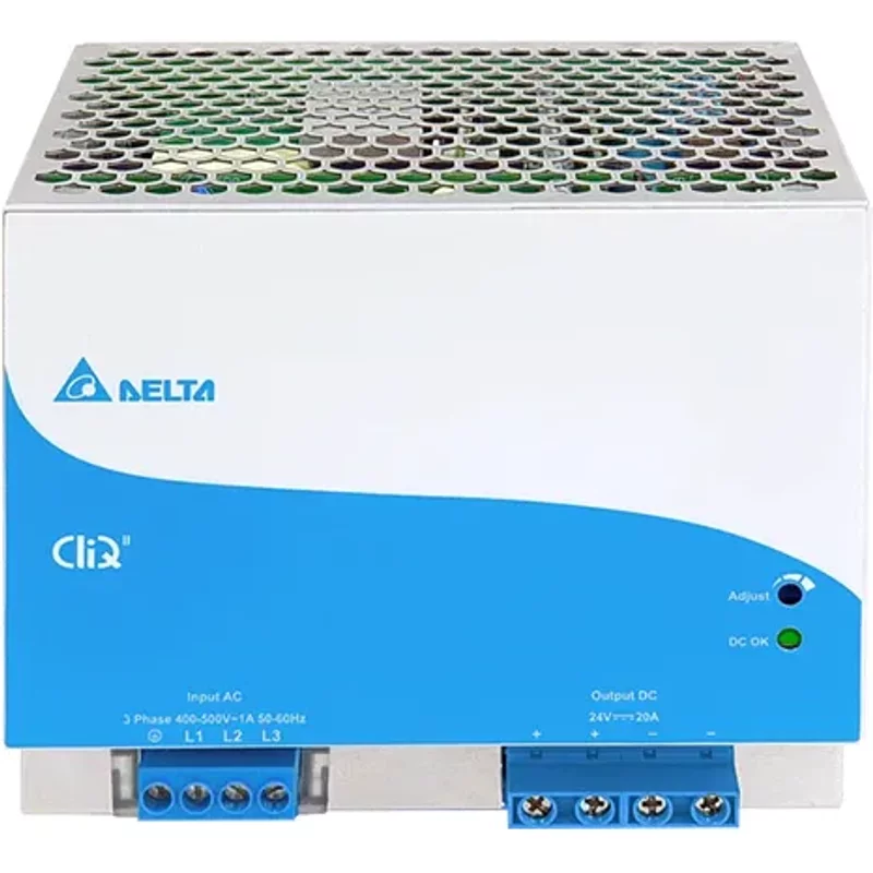 Delta DRP024V480W3BN | 480-Watt 24V 20A DIN Rail Power Supply — Blocs d'alimentation