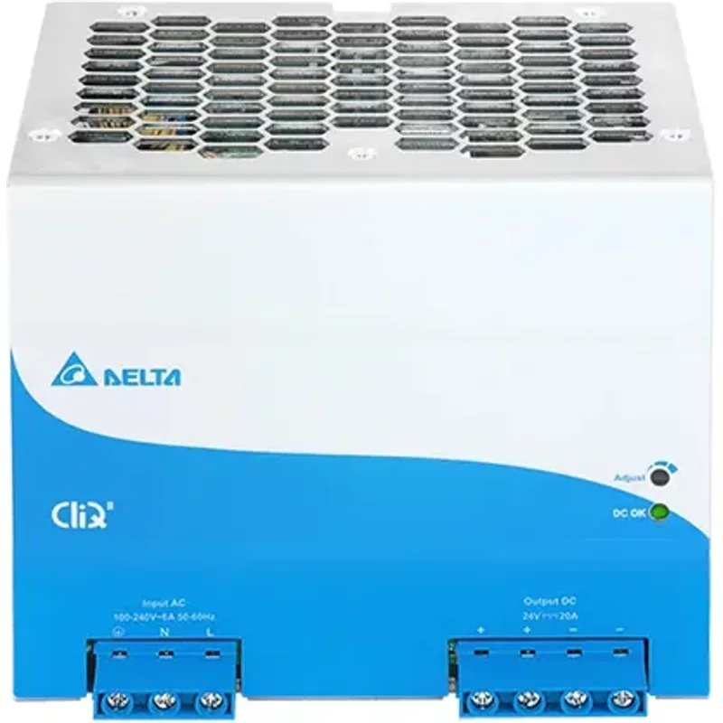 Delta DRP024V480W1BN | 480-Watt 24V 20A DIN Rail Power Supply — Blocs d'alimentation