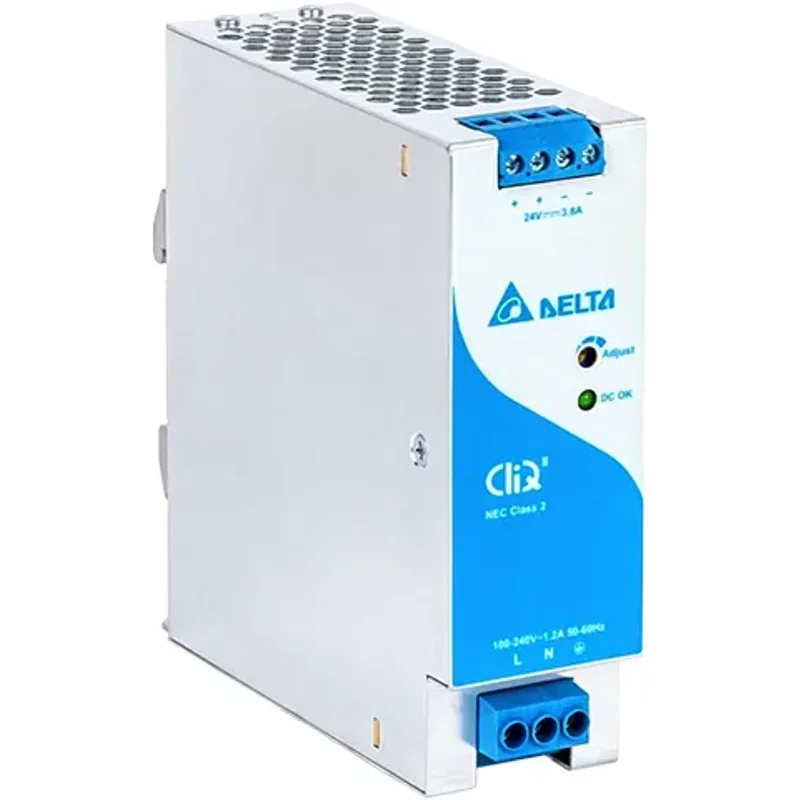 Delta DRP-24V100W1NN | 91-Watt 24V 3.8A DIN Rail Power Supply — Blocs d'alimentation