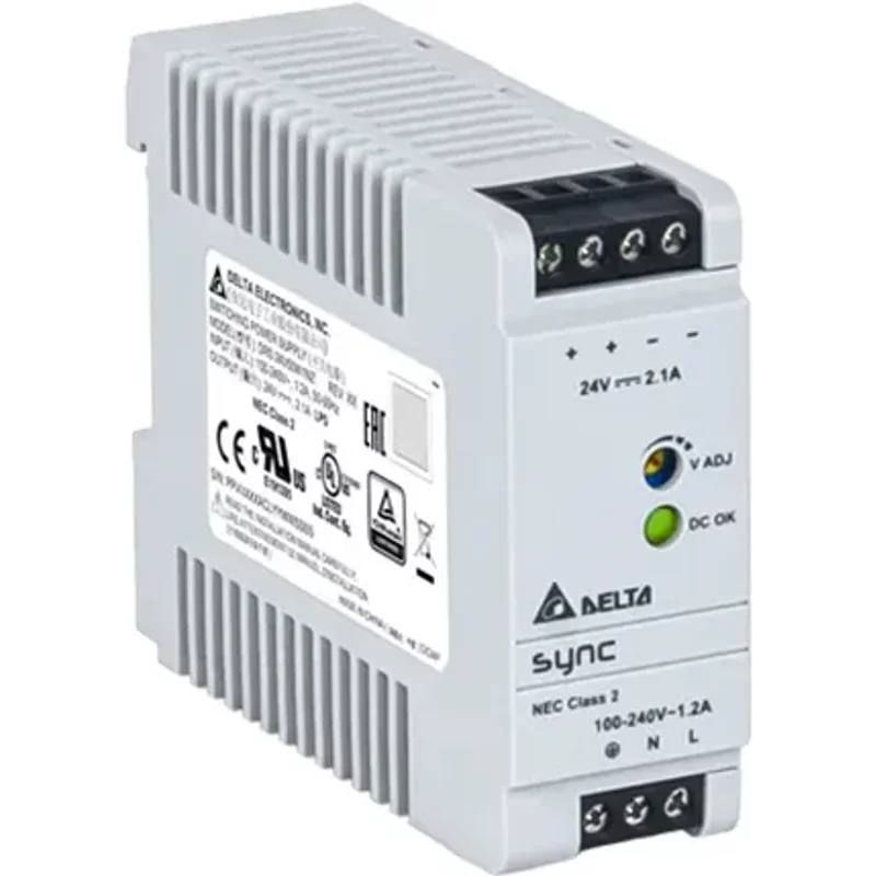 Delta DRS-24V50W1NR | 50-Watt 24V 2.1A DIN Rail Power Supply — Blocs d'alimentation