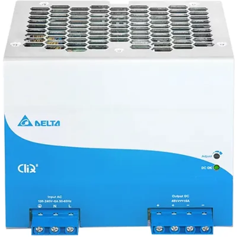 Delta DRP048V480W1BA | 480-Watt 48V 10A DIN Rail Power Supply — Blocs d'alimentation