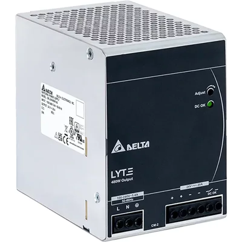 Delta DRL-24V480W1AS | 480-Watt 24V 20A DIN Rail Power Supply — Blocs d'alimentation