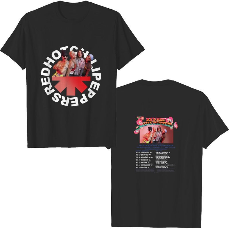 Red Hot Chilli Peppers 2023 Tour Shirt Unisex Clothing — T-shirts pour hommes