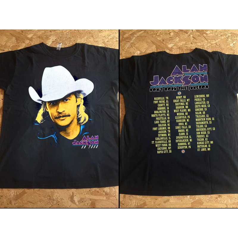 1992 Alan Jackson On Tour T-shirt, Alan Jackson Don't Rock The Juke Box Tour — T-shirts pour hommes