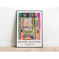 Matisse Open Window Collioure Exhibition Vintage Art Poster — Posters & Prints