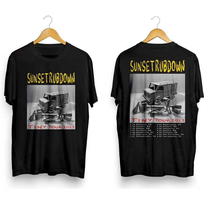 Sunset Rubdown Tiny Tour Tour Unisex Shirt — T-shirts pour hommes