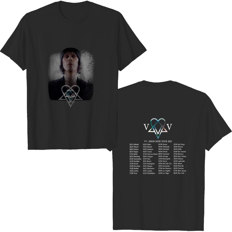 Vv Neon Noir Ville Valo Double Sided Shirt — T-shirts pour hommes