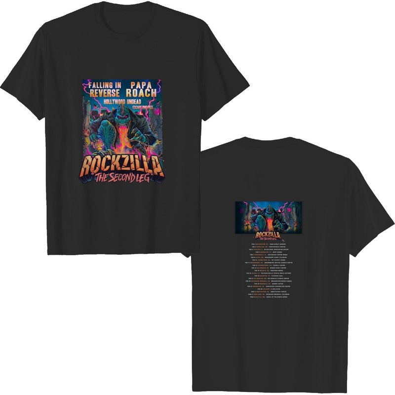 Rockzilla Unisex Hoodie, The Second Leg Tour 2023 Double Sided Shirt Unisex For Fans
