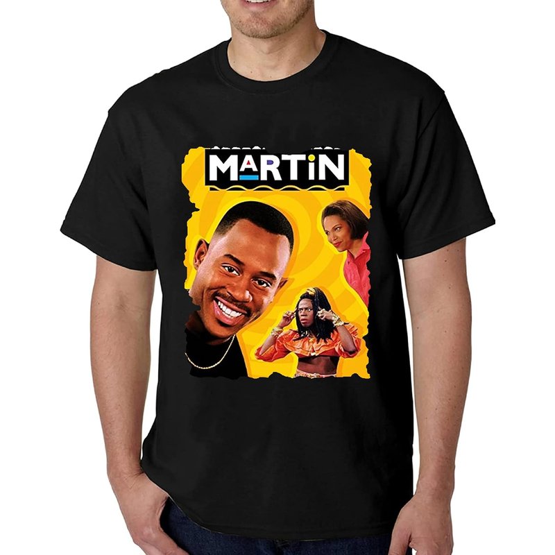 Leuuoerau Mens With The Martin Lawrence Show Gina Shanaynay Martin Design Shirt — Mens T Shirts