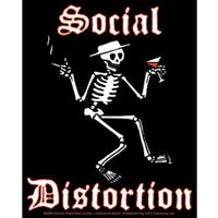 Social Distortion Skeleton Martini Vinyl Sticker — Autocollants et stickers