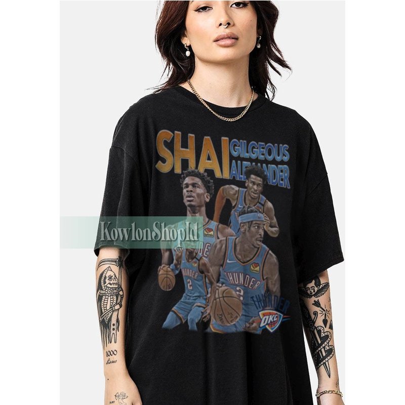 Shai Gilgeous Alexander Vintage Shirt, Durant Tee Vintage 90s 80s Bootleg Tshirt — T-shirts pour hommes