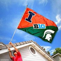 Illinois Vs Michigan State Rivalry Flag — Drapeaux décoratifs