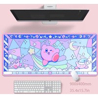 Long Kirby Kirby Gaming Desk Mats, Video Games Theme — Tapis de souris et sous-mains