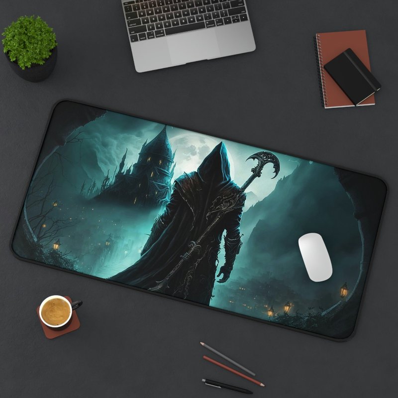 Desk Mate Large Grim Reaper Goth Gaming Desk Mats — Mouse Pads & Desk Mats