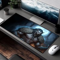 Werewolf Gaming Desk Mat Gaming Horror Goth Gothic