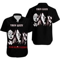 Thin Lizzy Hawaiian Shirt, Music Hawaiian Shirt — Mens Casual Shirts