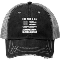 I Identify As Non Bidenary Trucker Hats — Baseball Cap