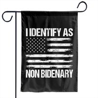 I Identify As Non Bidenary Garden Flags — Drapeaux décoratifs